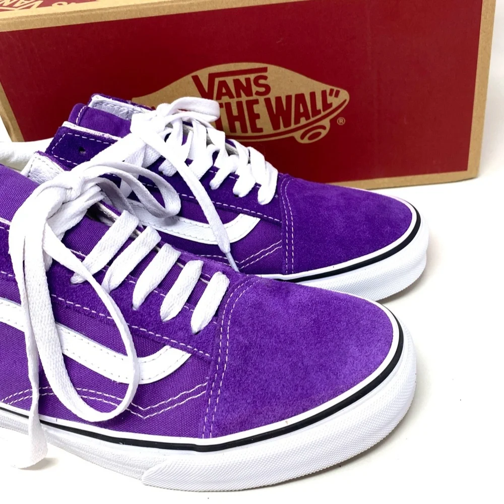 VANS Old Skool Low Top Purple Canvas Suede Women's Size Sneakers VN0A5KRSBEK - Picture 9 of 12